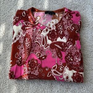 J. Crew Merino Paisley Sweater